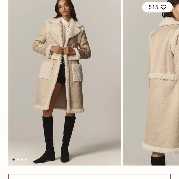 Anthropologie NVLT Women's Cream Teddy Jacket 4 in 1 - Picture 10 of 10